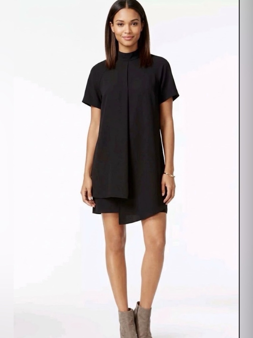 RACHEL Rachel Roy Black mini Asymmetrical Shift Dress XS